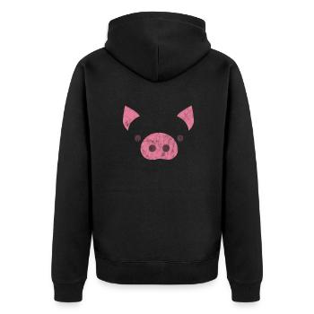 Cochon Cochon PorcLet Semer Des Cochons Cadeau - Veste à capuche bio Premium Unisexe - noir - Dos - Nico (187cm)