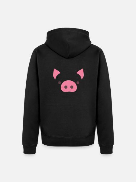 Cochon - Veste à capuche bio Premium Unisexe - noir