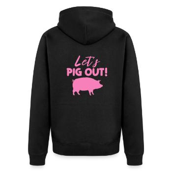 Cochon - Veste à capuche bio Premium Unisexe - noir - Dos - Nico (187cm)