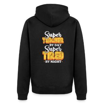 Enseignant Enseignant - Veste à capuche bio Premium Unisexe - noir - Dos - Nico (187cm)