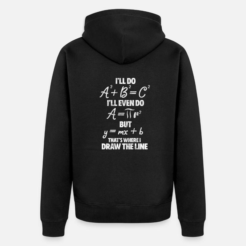 Mathematik - Unisex Premium Bio Zip Hoodie - Schwarz