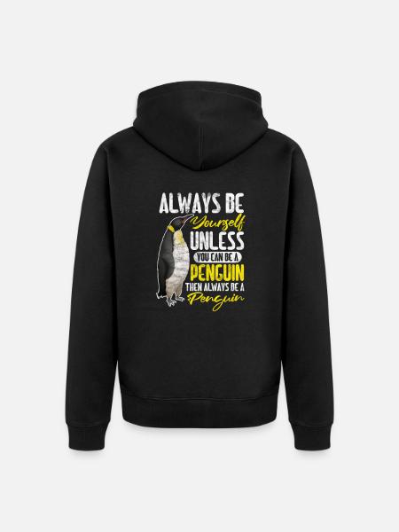 Pingouin - Veste à capuche bio Premium Unisexe - noir