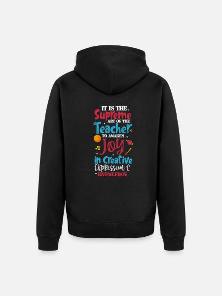 Enseignant Enseignant - Veste à capuche bio Premium Unisexe - noir