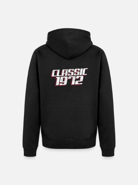1972 - Unisex Premium Bio Zip Hoodie - Schwarz