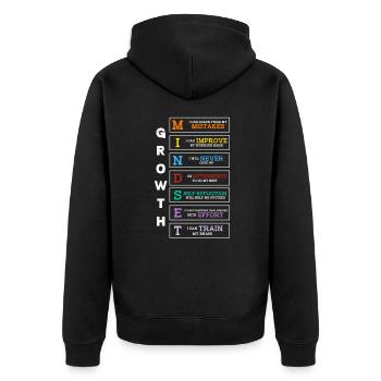 Motivation - Veste à capuche bio Premium Unisexe - noir - Dos - Nico (187cm)