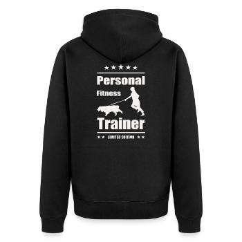 Chemise pour chien Coach Fitness Trainer Bandana w - Veste à capuche bio Premium Unisexe - noir - Dos - Nico (187cm)