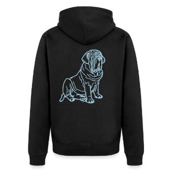 mastinomastiff12 - Veste à capuche bio Premium Unisexe - noir - Dos - Nico (187cm)