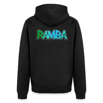 Look partenaire Ramba Zamba - Veste à capuche bio Premium Unisexe - noir - Dos - Nico (187cm)