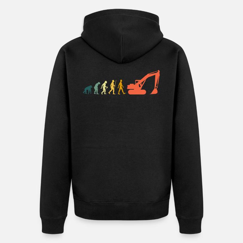 Pelles Evolution Rétro - Veste à capuche bio Premium Unisexe - noir