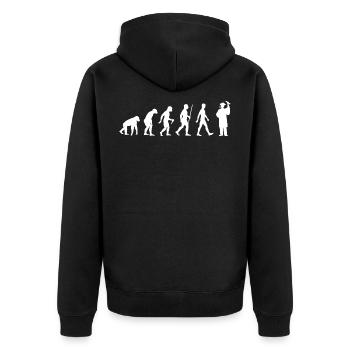 Les étudiants de l'évolution des étudiants qui étudient - Veste à capuche bio Premium Unisexe - noir - Dos - Nico (187cm)