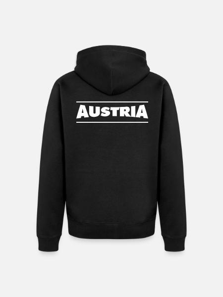 Austria - Unisex Premium Bio Zip Hoodie - Schwarz