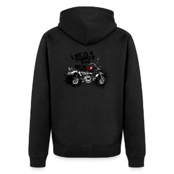 singe Bike - Veste à capuche bio Premium Unisexe - noir - Dos - Nico (187cm)