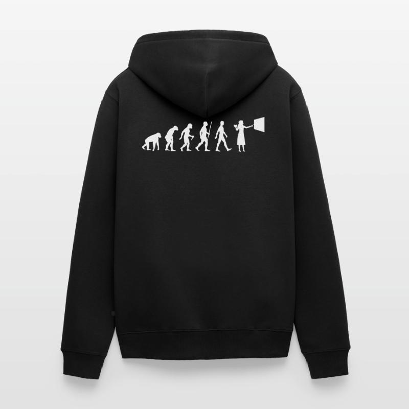 Lehrerin Evolution Schule Schullehrerin Unisex Premium Bio Zip Hoodie