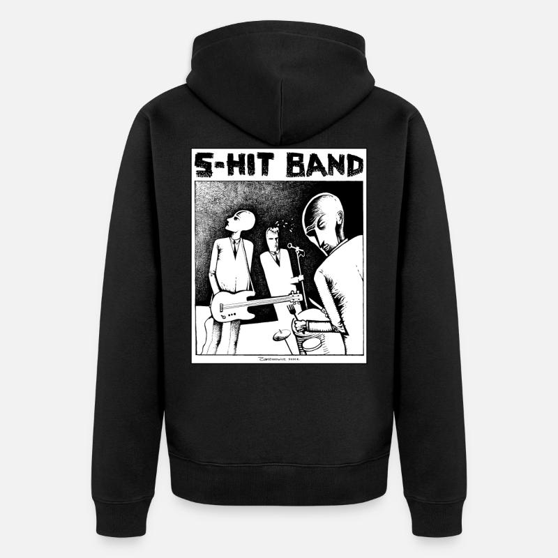 S-HIT BAND - Unisex Premium Bio Zip Hoodie - Schwarz
