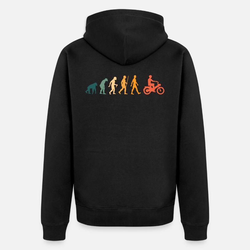 Cyclomoteur Evolution Rétro Conducteur de cyclomoteur - Veste à capuche bio Premium Unisexe - noir