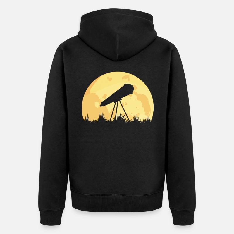 teleskop - Unisex Premium Bio Zip Hoodie - Schwarz