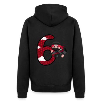 6. Geburtstag Junge Ninja 6 Jahre Ninja Kostüm - Unisex Premium Bio Zip Hoodie - Schwarz - Hinten - Nico (187cm)