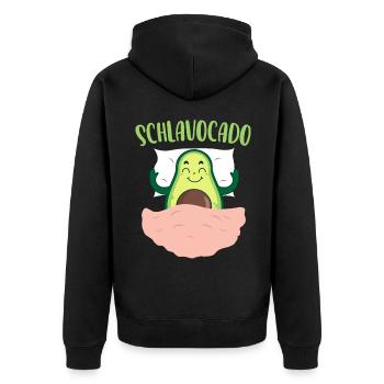 Schlavocado Avocado Chemise de sommeil officielle - Veste à capuche bio Premium Unisexe - noir - Dos - Nico (187cm)