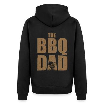 The Bbq Dad Master Griller Dad Father's Day - Unisex Premium Organic Zip Hoodie - black - Back - Nico (187cm)