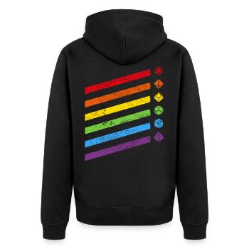 Dés jeu de société dragon gamer cadeau RPG - Veste à capuche bio Premium Unisexe - noir - Dos - Nico (187cm)
