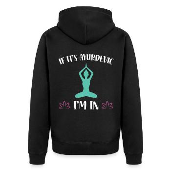 | cadeau Ayurveda Massage spirituel Ayurweda - Veste à capuche bio Premium Unisexe - noir - Dos - Nico (187cm)