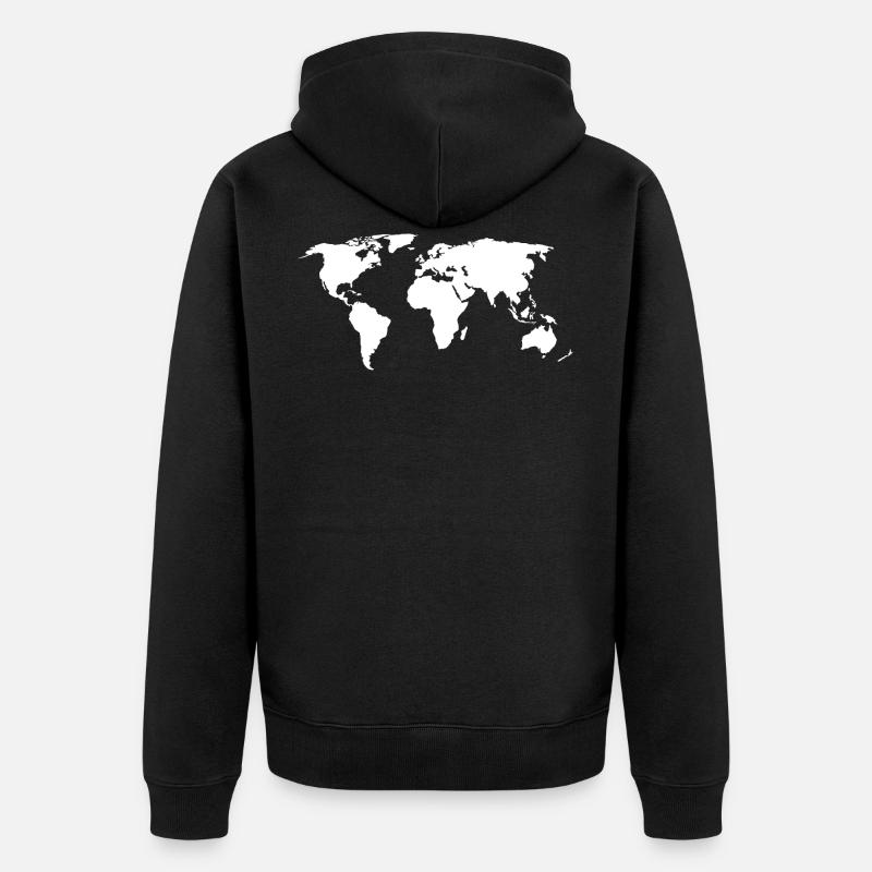 carte du monde carte du monde - Veste à capuche bio Premium Unisexe - noir