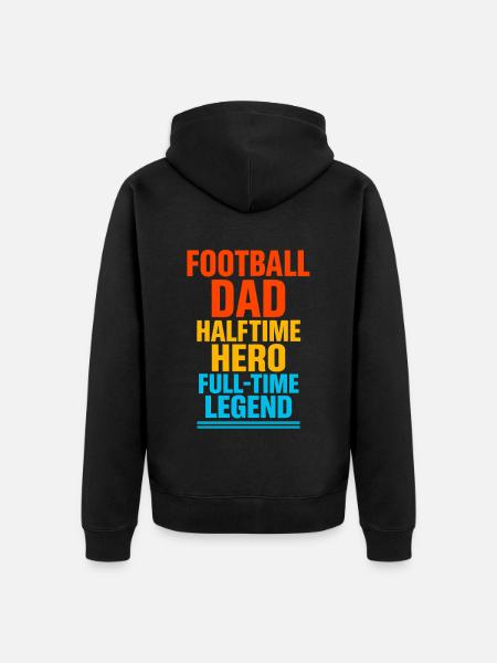 FUSSBALL-VATER - Unisex Premium Bio Zip Hoodie - Schwarz