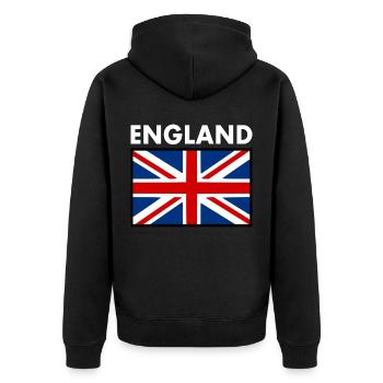 angleterre - Veste à capuche bio Premium Unisexe - noir - Dos - Nico (187cm)