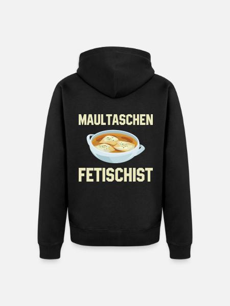 Maultaschen Fetischist - Schwaben - Unisex Premium Bio Zip Hoodie - Schwarz