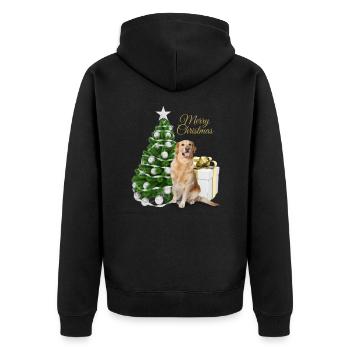 Labrador Merry Christmas Joyeux Noël - Veste à capuche bio Premium Unisexe - noir - Dos - Nico (187cm)