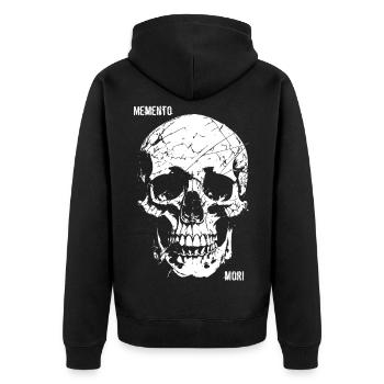 Crâne Memento Mori - Veste à capuche bio Premium Unisexe - noir - Dos - Nico (187cm)