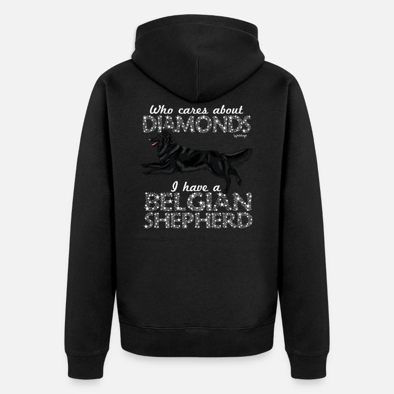 Diamant De Berger Belge - Veste à capuche bio Premium Unisexe - noir