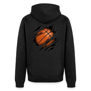 Basketball en moi - Veste à capuche bio Premium Unisexe - noir - Dos - Nico (187cm)