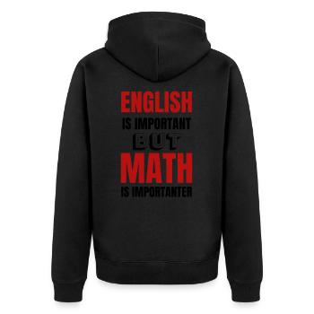 Math teacher mathematician math student gift idea - Unisex Premium Organic Zip Hoodie - black - Back - Nico (187cm)