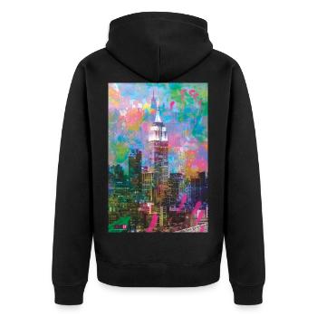 04 Good Morning NEW YORK ! Posters Margarita Art - Veste à capuche bio Premium Unisexe - noir - Dos - Nico (187cm)