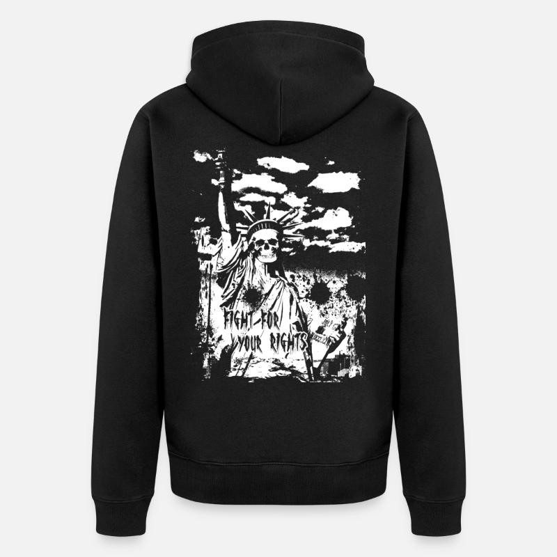 Combattez pour vos droits - Veste à capuche bio Premium Unisexe - noir