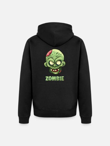 Scary Zombie Halloween - Unisex Premium Organic Zip Hoodie - black