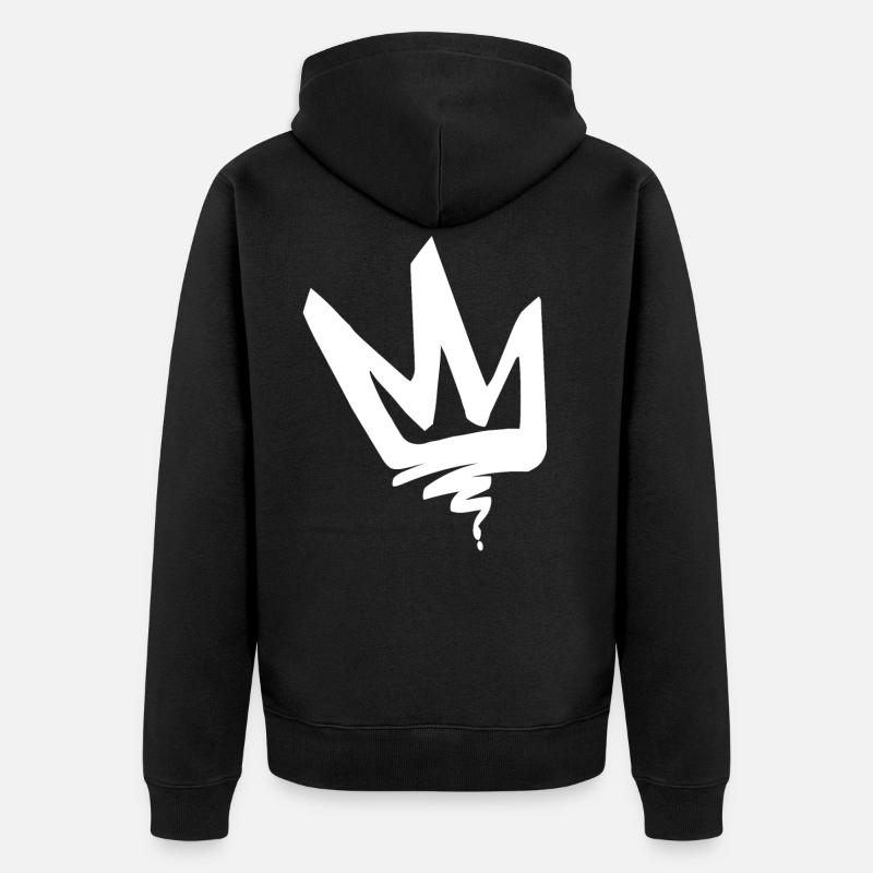 couronne jour blanc - Veste à capuche bio Premium Unisexe - noir
