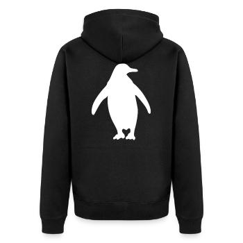 Penguin bird gift south pole animal protection nature zoo - Unisex Premium Organic Zip Hoodie - black - Back - Nico (187cm)