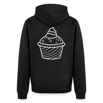 gâteau gâteau cadeau gâteau de cuisine boulanger doux - Veste à capuche bio Premium Unisexe - noir - Dos - Nico (187cm)