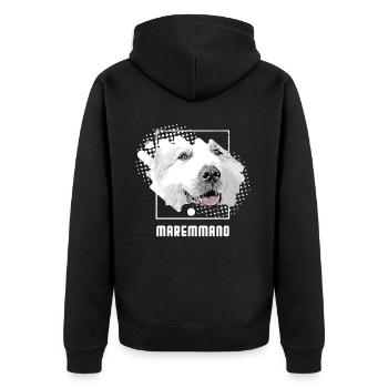 Maremmano Abruzzese - Herd protection dog - Unisex Premium Organic Zip Hoodie - black - Back - Nico (187cm)