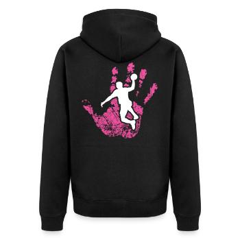 handball - Veste à capuche bio Premium Unisexe - noir - Dos - Nico (187cm)