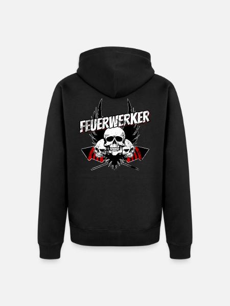 fireworks 05 - Unisex Premium Organic Zip Hoodie - black