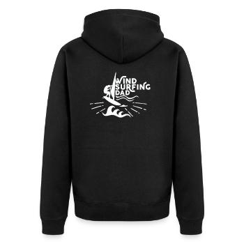 Windsurfen Surfer Windsurfer Windsurfing Geschenke - Unisex Premium Bio Zip Hoodie - Schwarz - Hinten - Nico (187cm)