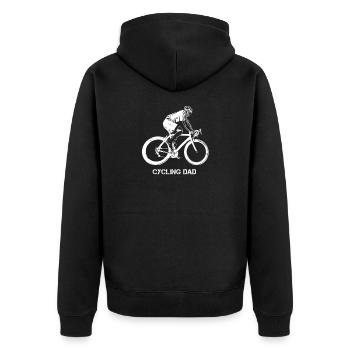 Cycling Papa Cyclisme Papa Vélo de course Vélo - Veste à capuche bio Premium Unisexe - noir - Dos - Nico (187cm)