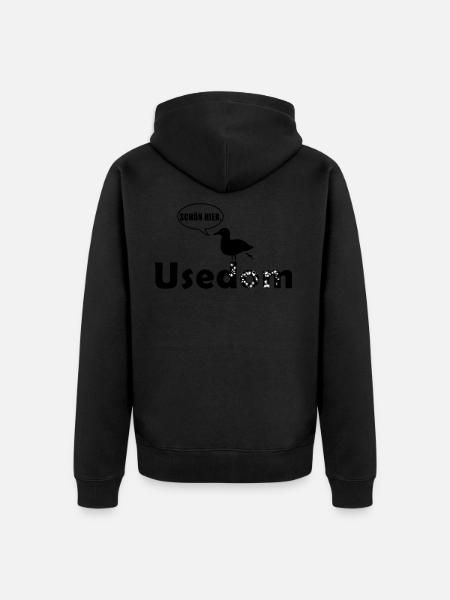 Kackende Möwe auf Usedom Geschenk und Souvenir - Unisex Premium Bio Zip Hoodie - Schwarz