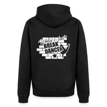 Breakdancing Dancing Dancers Breakdance Breakdance Breakdancer - Unisex Premium Organic Zip Hoodie - black - Back - Nico (187cm)
