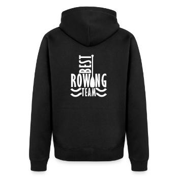 Best Rowing Team Rudern - Unisex Premium Bio Zip Hoodie - Schwarz - Hinten - Nico (187cm)