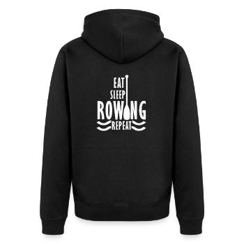 Rowing cadeau rameur rameur rameur ramer - Veste à capuche bio Premium Unisexe - noir - Dos - Nico (187cm)