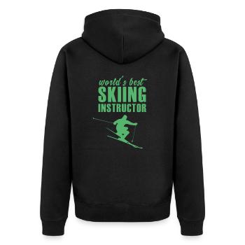 Moniteur de ski Ski Club Ski Instructor Moniteur de ski Ski - Veste à capuche bio Premium Unisexe - noir - Dos - Nico (187cm)